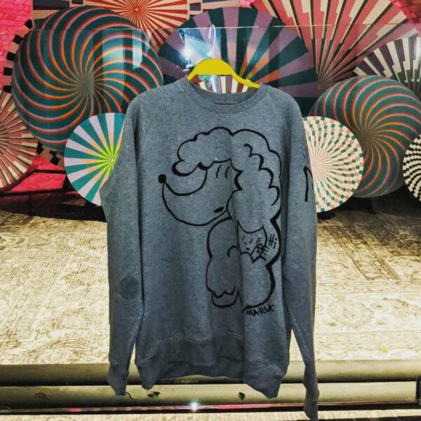 Sweatshirt mit Hund-und-Katze Motiv von Marla